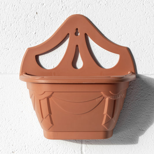 Wall Mounted Terracotta Colour Plastic Planters