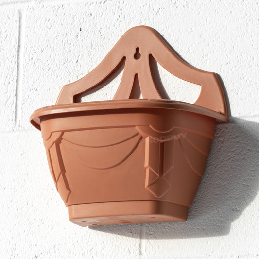 Wall Mounted Terracotta Colour Plastic Planters
