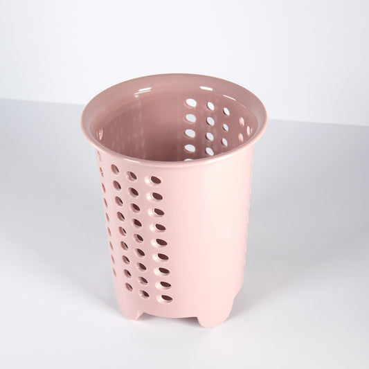 Pastel Pink Melamine Cutlery Drainer Caddy