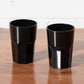 Set of 4 Black Reusable Plastic Drinking Tumblers