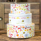 Set of 3 Bee Happy Round Floral Cake Storage Tins