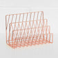 Copper Rose Gold Letter Rack Desk Orgainser