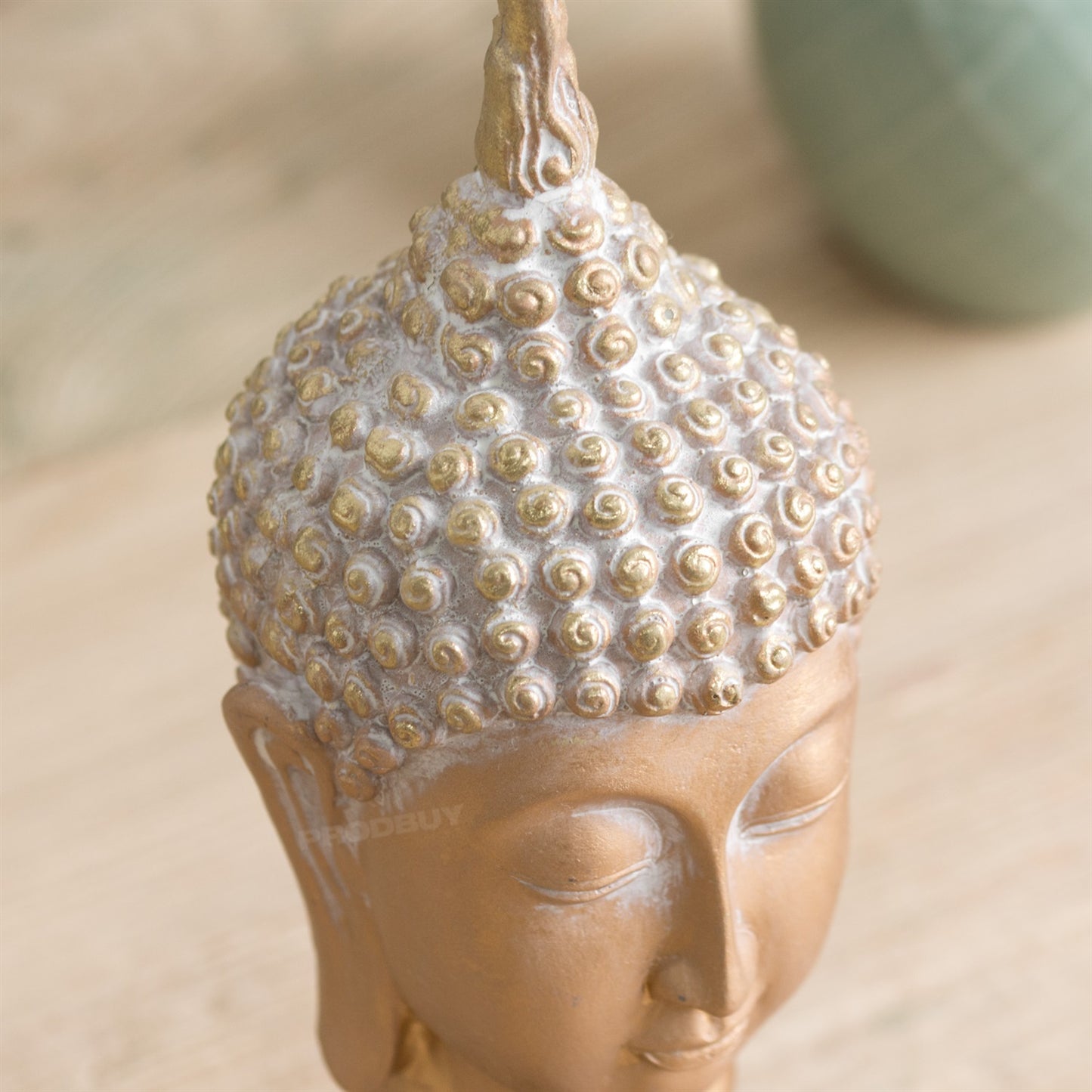 Standing Gold Thai Buddha Head Ornament