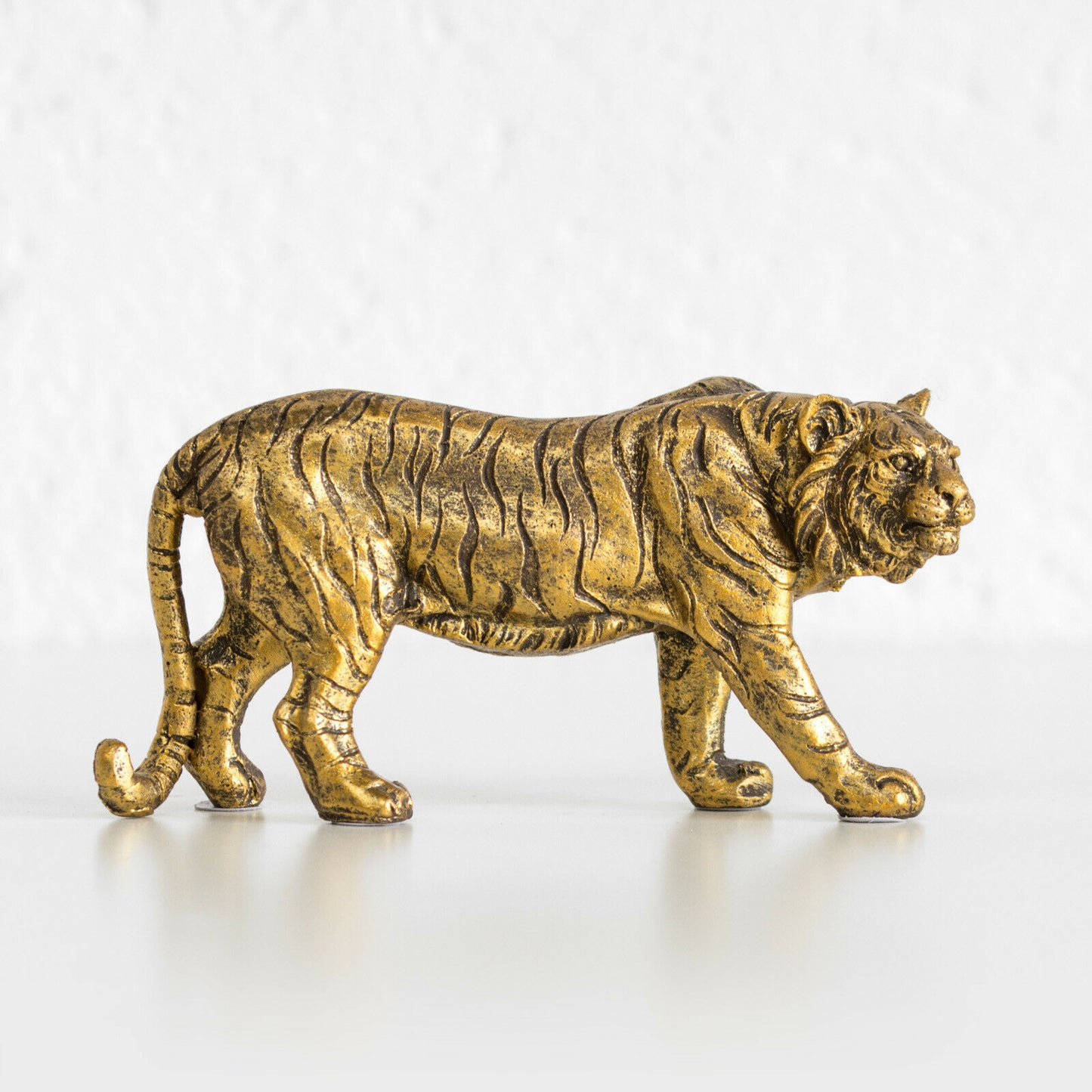 Small Standing Gold Resin Tiger Ornament