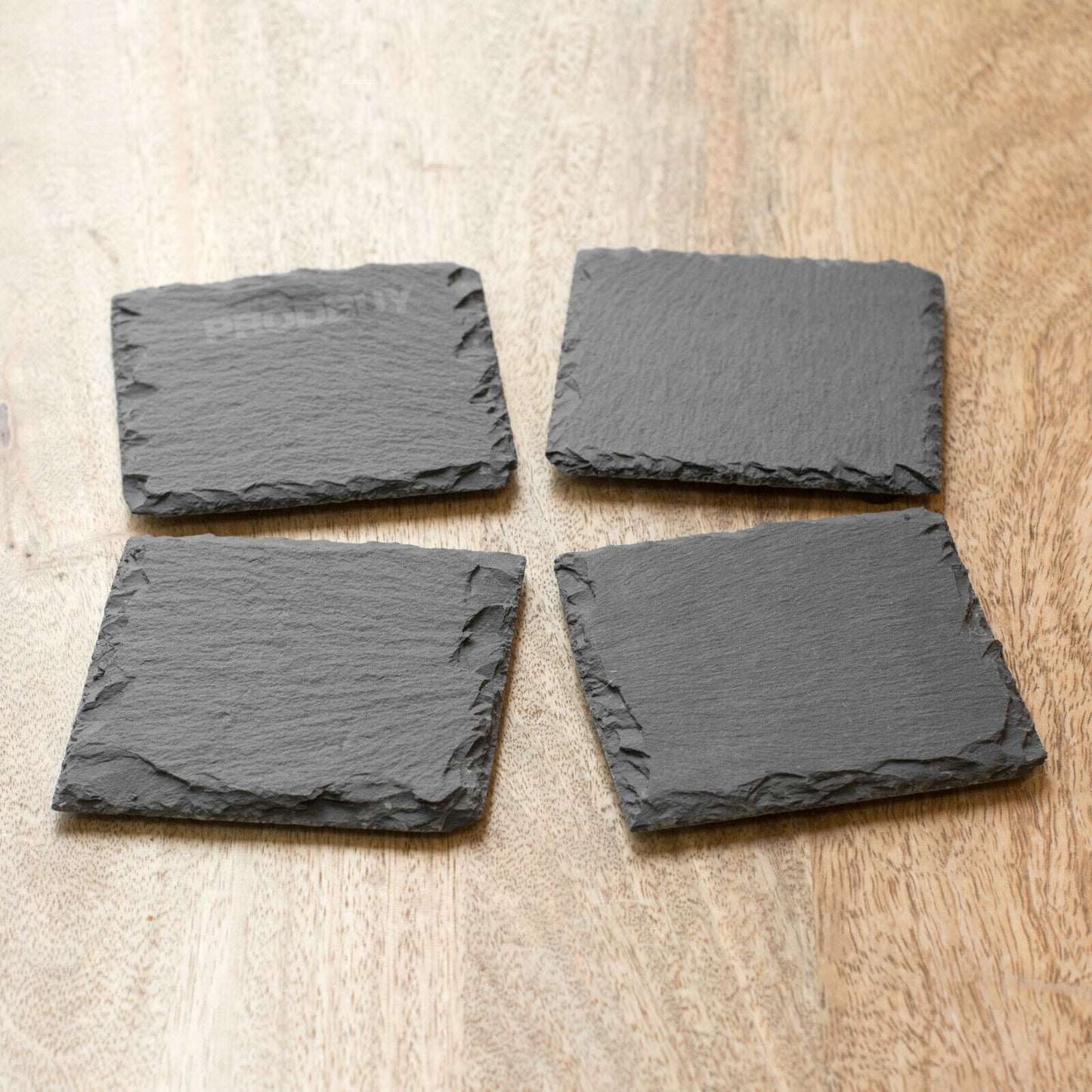 Set of 8 Square Grey Slate Drinks Coasters Home