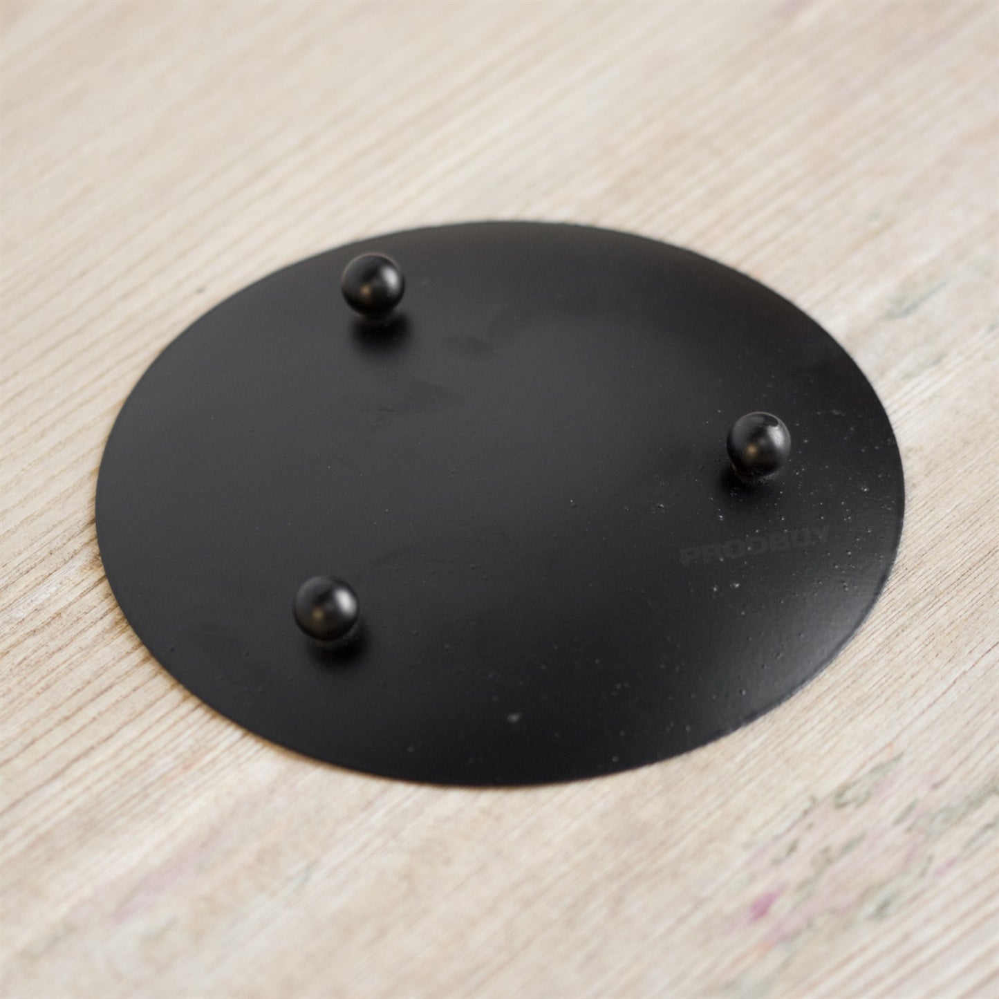 Black Metal 12cm Pillar Candle Holder Plate