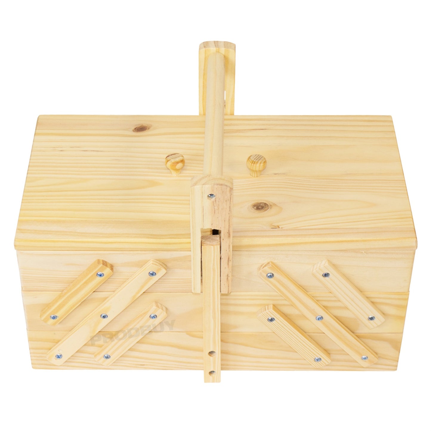 Expanding Wooden Cantilever Sewing Organiser Box