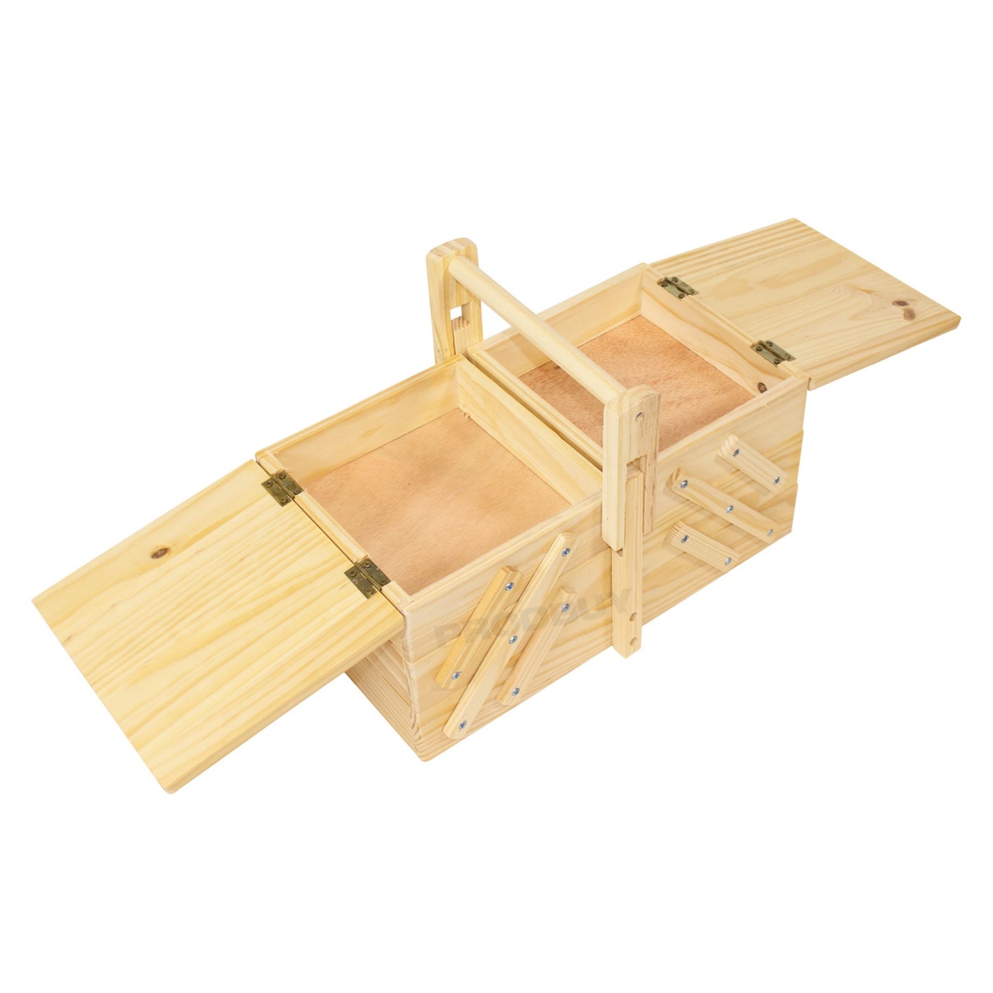 Expanding Wooden Cantilever Sewing Organiser Box