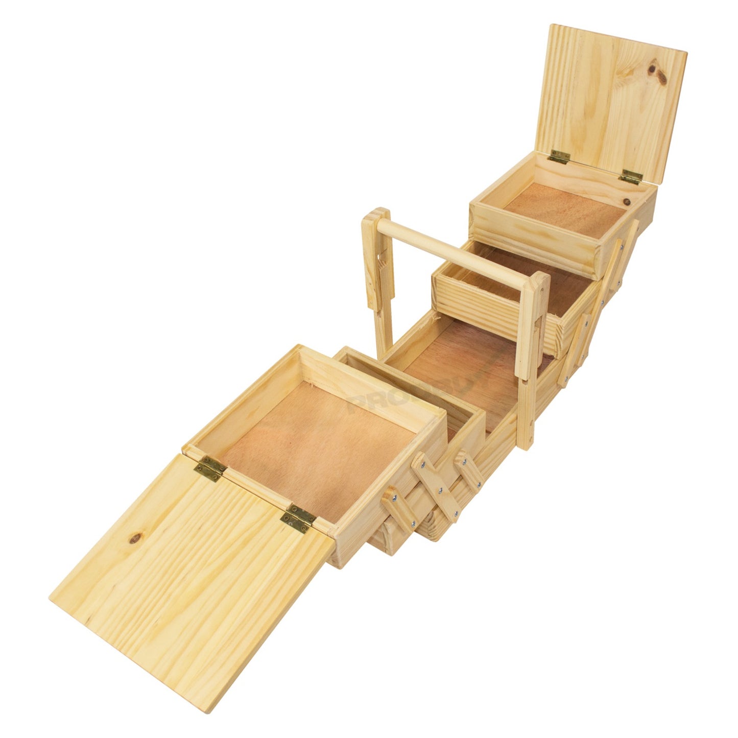 Expanding Wooden Cantilever Sewing Organiser Box