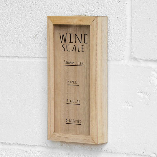 Wooden 'Wine Scale' Cork Collector Wall Display Box