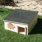 Felt Roof Wooden Hedgehog House Shelter Hibernation Habitat Nesting Home Box