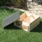 Felt Roof Wooden Hedgehog House Shelter Hibernation Habitat Nesting Home Box