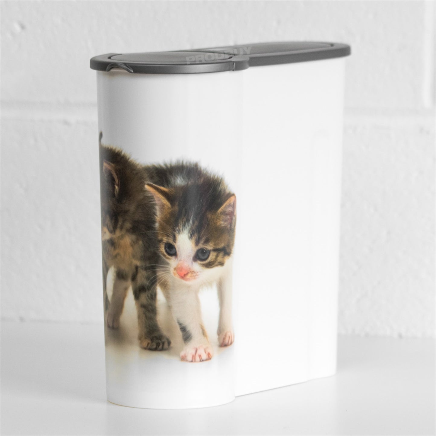 4 Litre White Plastic Cat Food Storage Container