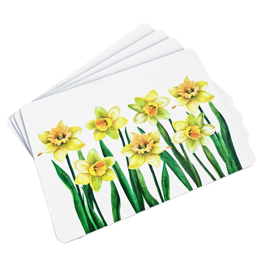 Set of Floral Daffodil Placemats