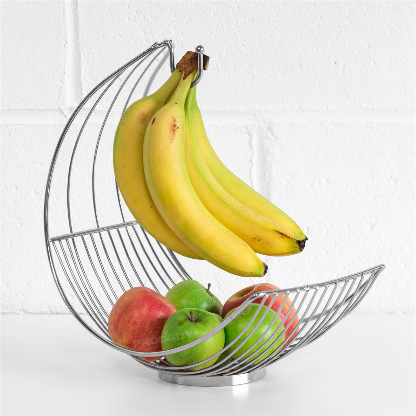 Large Silver Banana Hanger Fruit Bowl