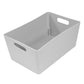 Set of 3 Grey Plastic 25cm Storage Baskets