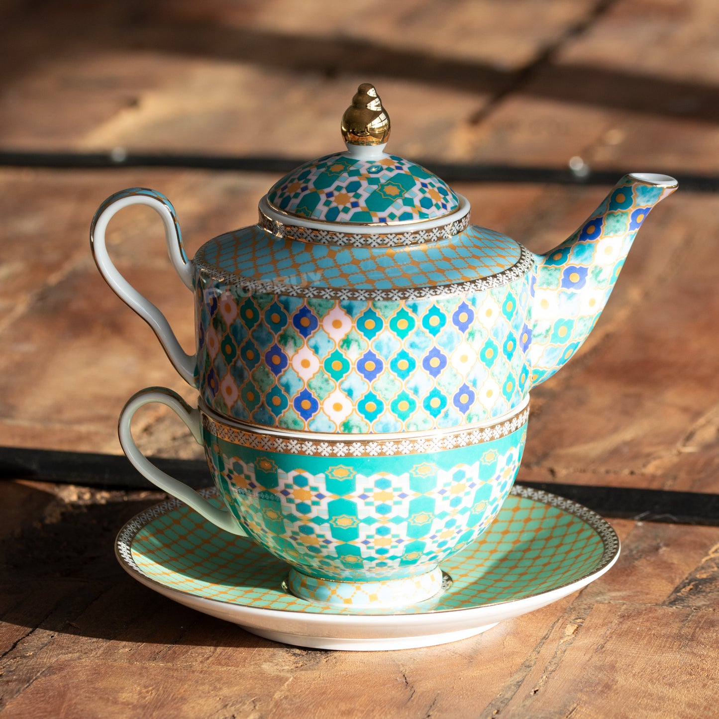 'Kasbah' Tea For One Teapot Cup & Saucer Set