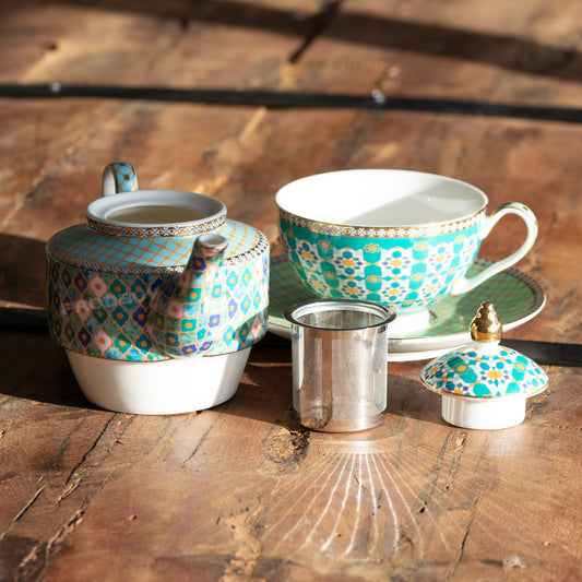 'Kasbah' Tea For One Teapot Cup & Saucer Set