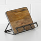 Industrial Metal & Wood Cook Book Recipe Holder Stand