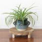 Round 30cm Wooden Plant Pot Stand with Feet