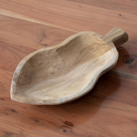Teak Wooden Decorative Bowl with Handle