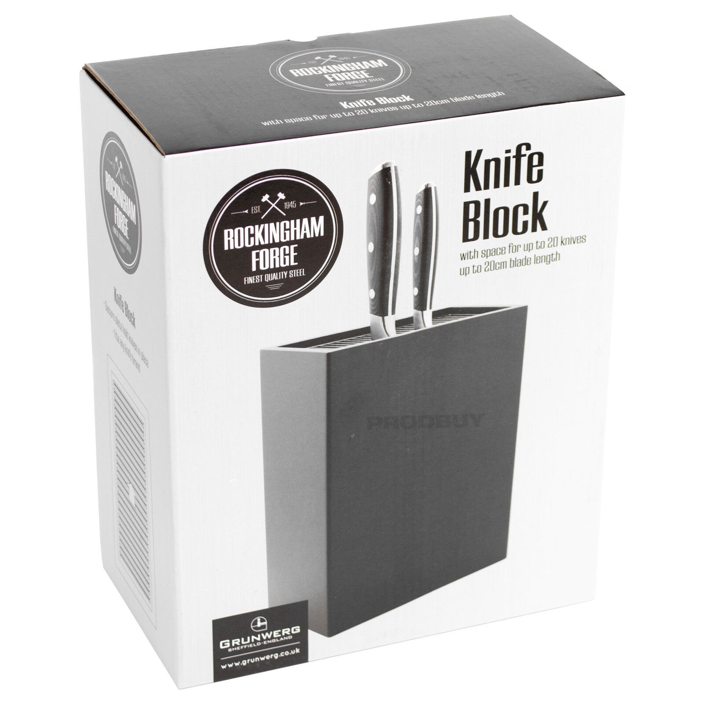 Matt Black Universal Kitchen Knife Storage Block