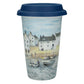 Cornish Harbour Double Walled Travel Mug Porcelain Seaside Eco Office Drinks Cup