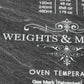 Glass 'Weights & Measures' Slate Effect Chopping Board