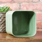 Retro Enamel Sage Green Utensil Holder Pot
