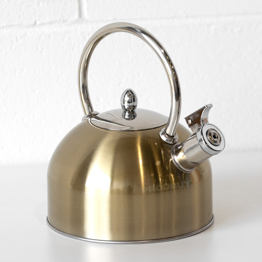 Brass Stainless Steel 1.4L Whistling Kettle