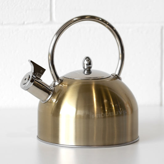 Brass Stainless Steel 1.4L Whistling Kettle