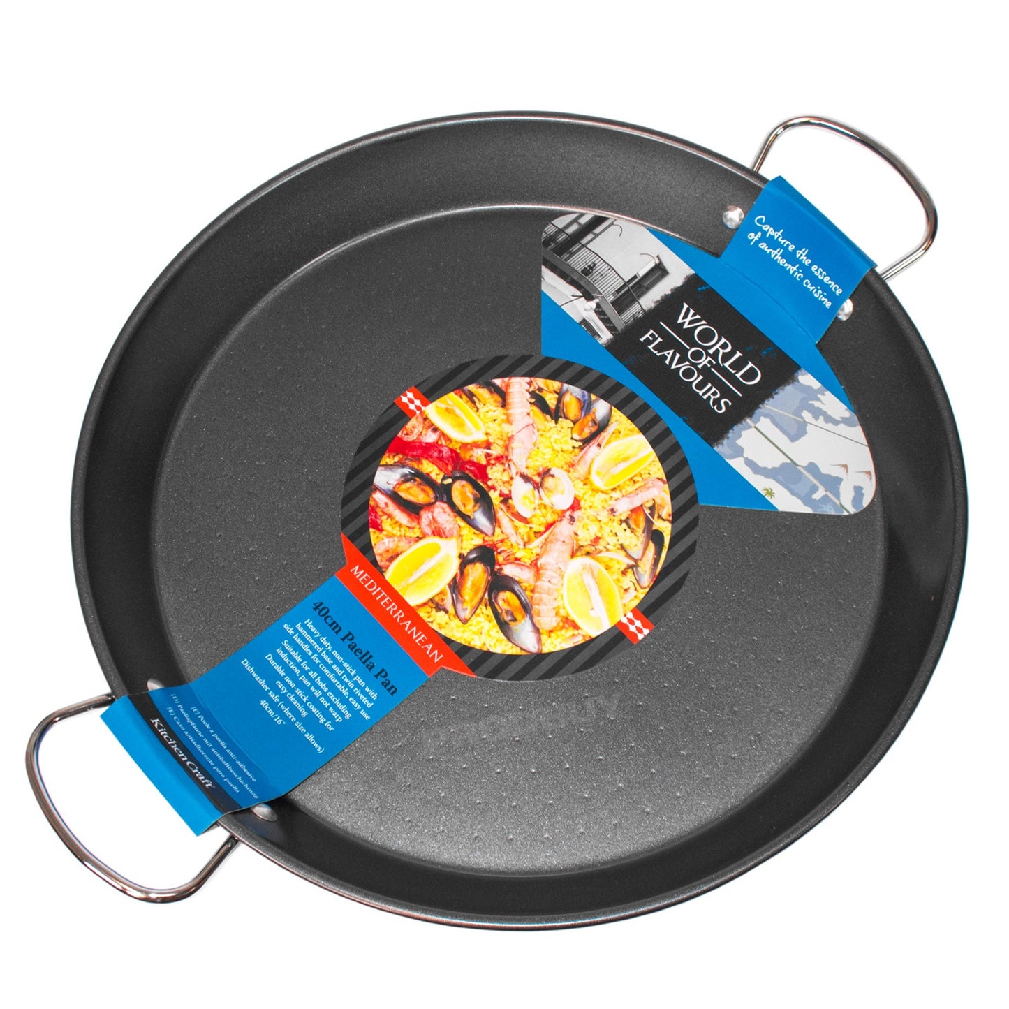 Large Round Traditional Spanish Paella Dish