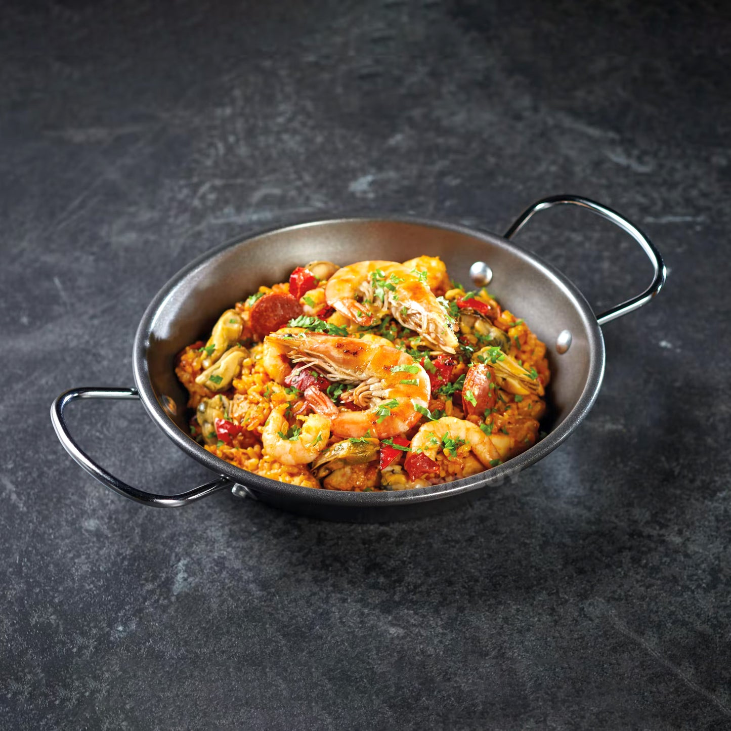 Large Round Traditional Spanish Paella Dish