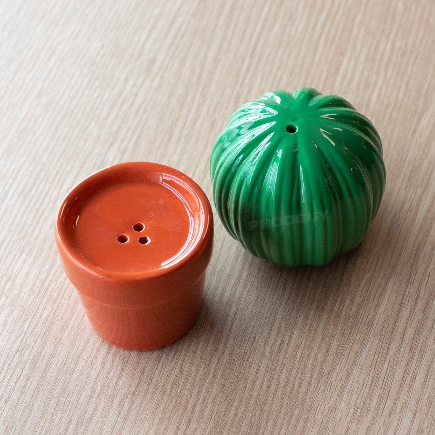 Fiestaware salt and outlet pepper shaker