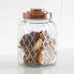 Medium 2.4 Litre Copper Lid Glass Food Storage Jar