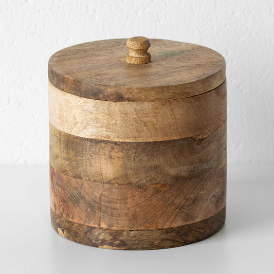 Mango Wood Storage Jar with Lid