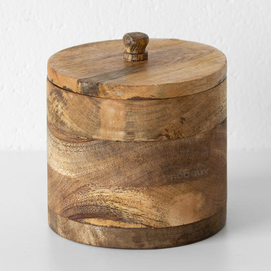 Mango Wood Storage Jar with Lid
