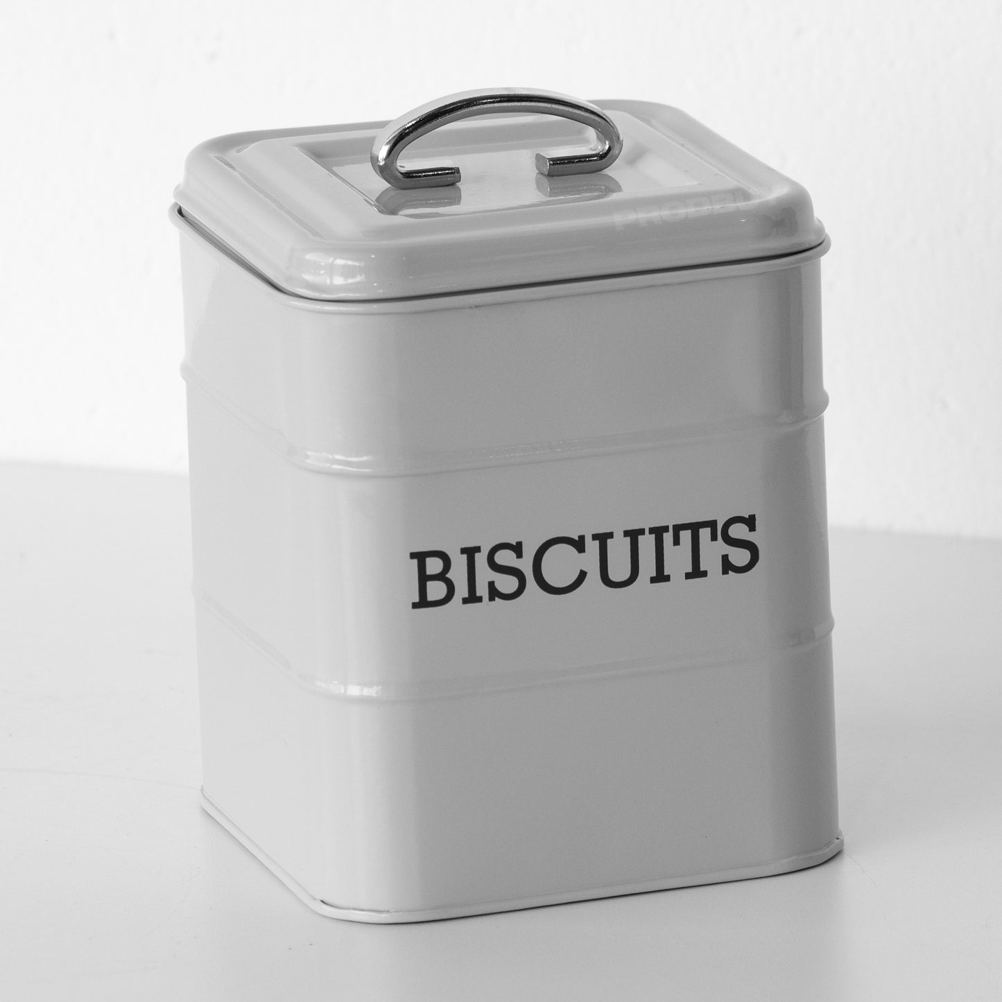 Grey Enamel Biscuit Storage Tin