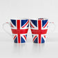Set of 2 Union Jack Flag Coffee Mugs