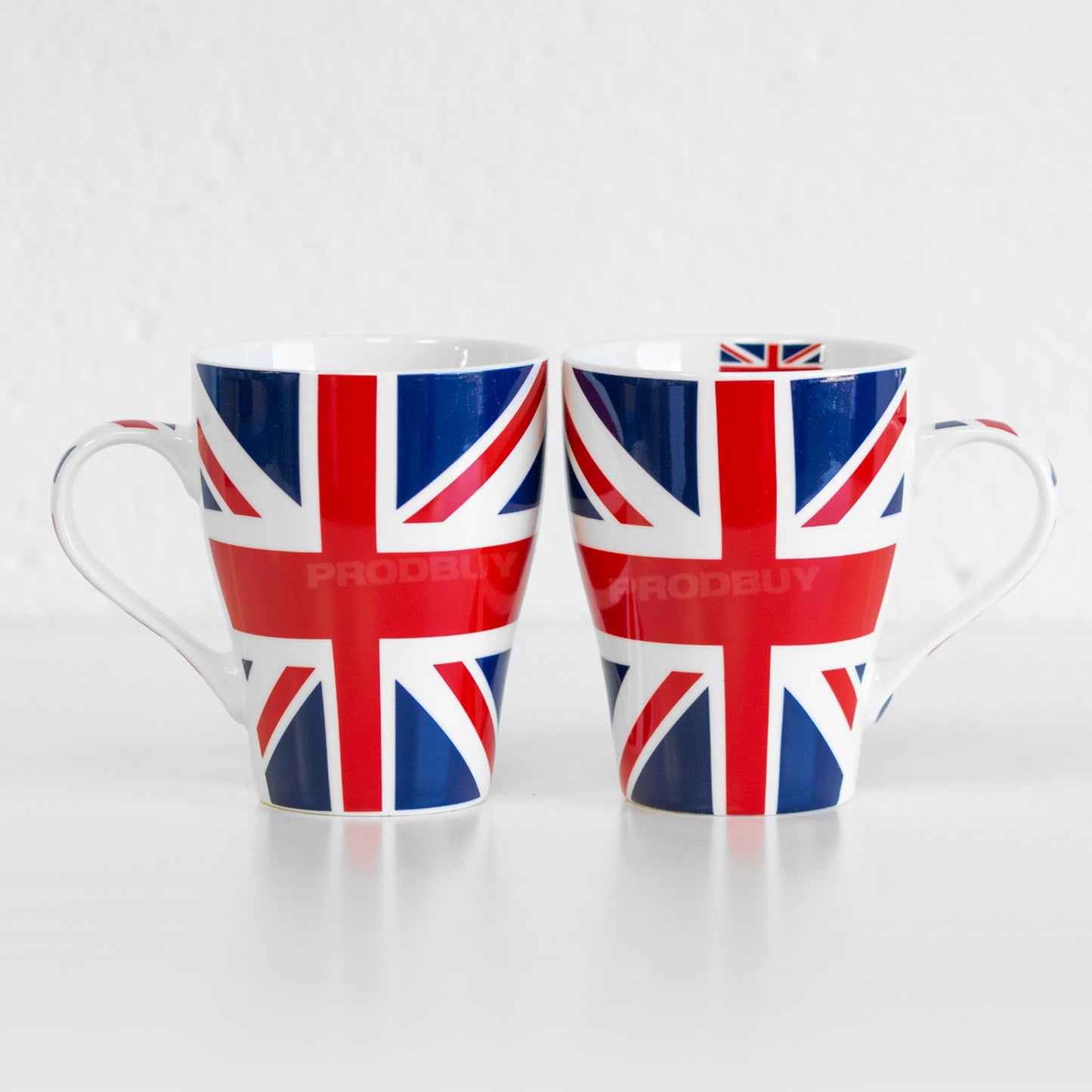 Set of 2 Union Jack Flag Coffee Mugs