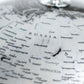 Large Black & Silver Globe Ornament