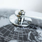 Large Black & Silver Globe Ornament