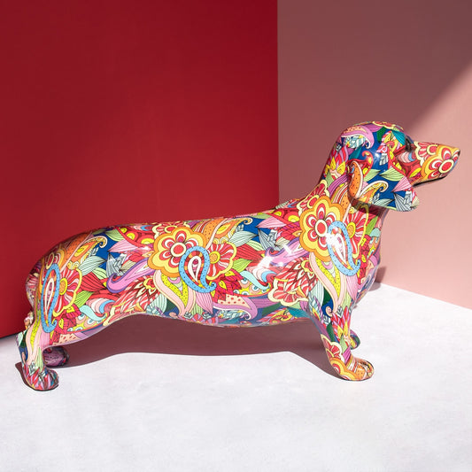 42cm Colourful Dachshund Sausage Dog Ornament