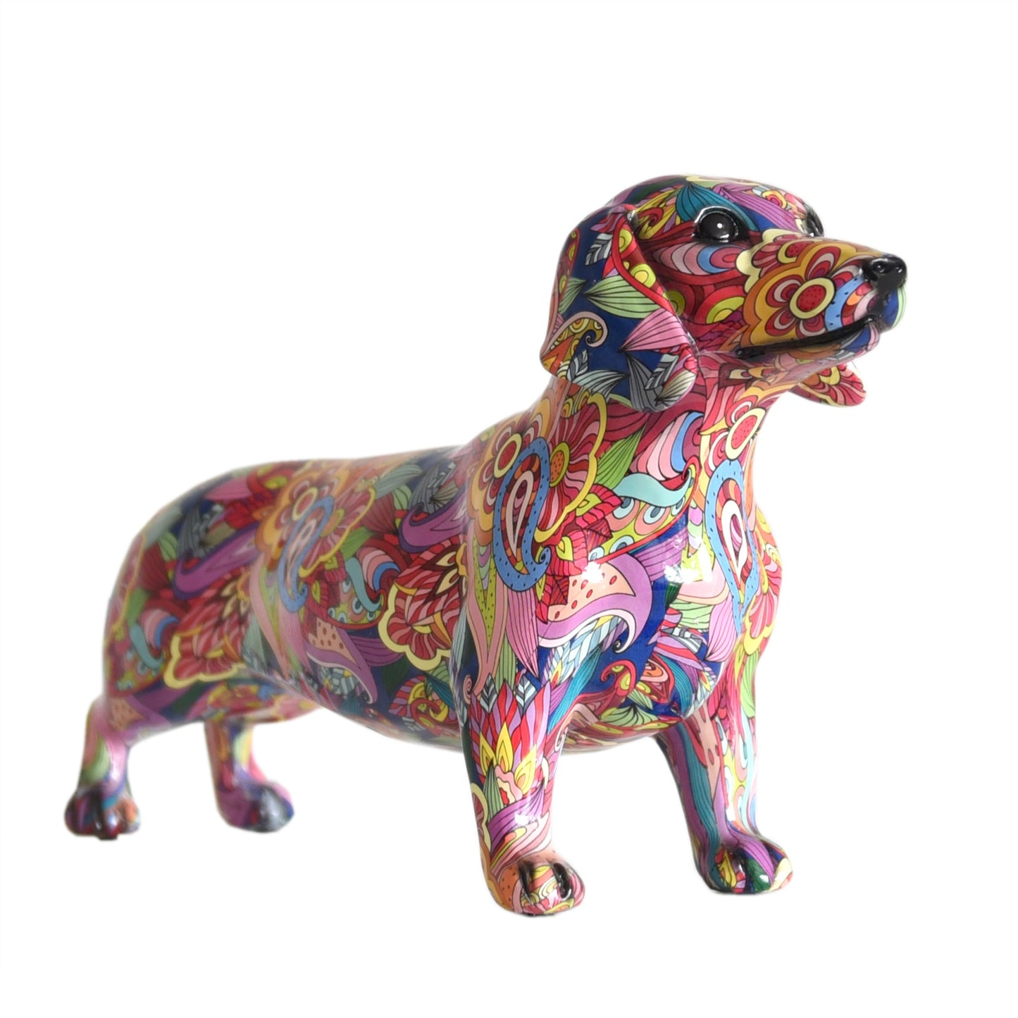 42cm Colourful Dachshund Sausage Dog Ornament