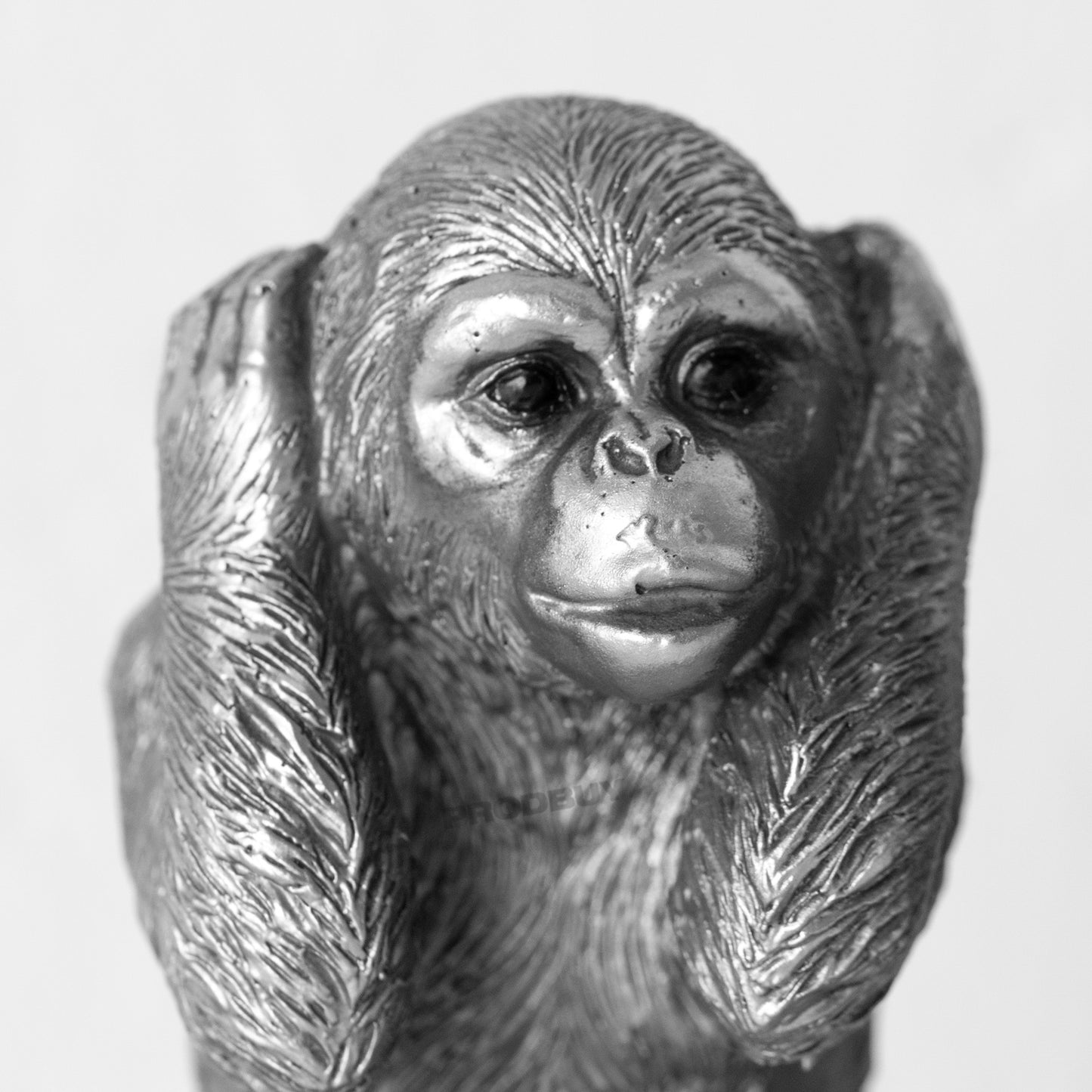 Silver 3 Wise Monkeys Ornament See Speak Hear No Evil