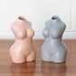 Set of 2 Woman's Nude Body Ceramic Vases