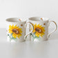 Set of 2 Sunflower Bees Coffee Mugs