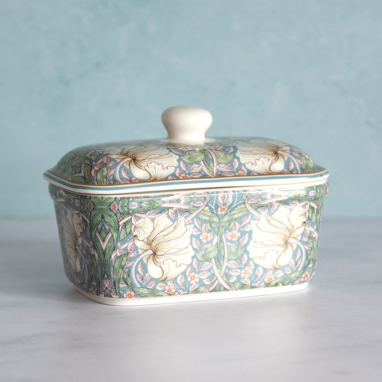 William Morris Pimpernel Butter Dish with Lid