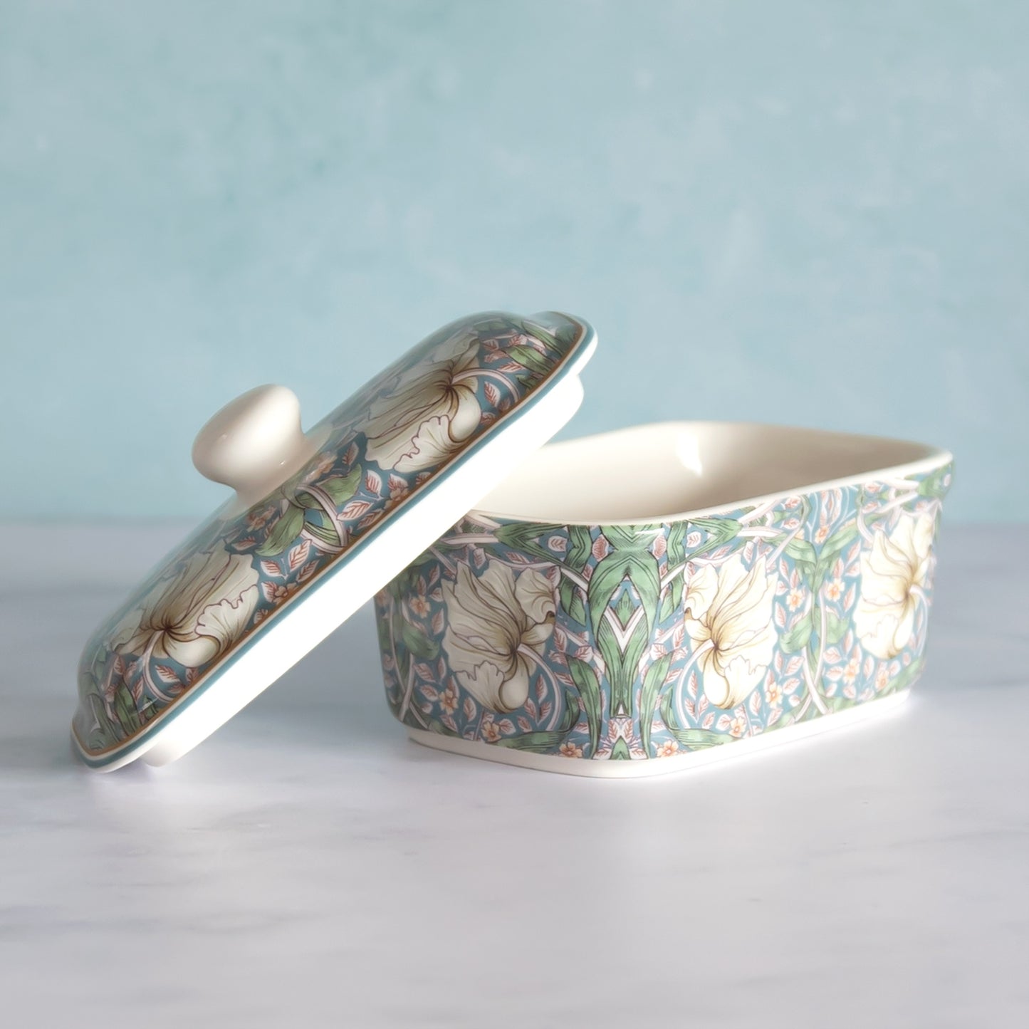 William Morris Pimpernel Butter Dish with Lid