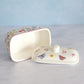 Butterfly Floral Garden Butter Dish with Lid